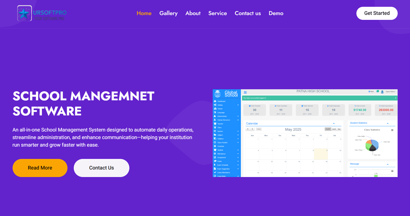 UR Soft Pro School Software